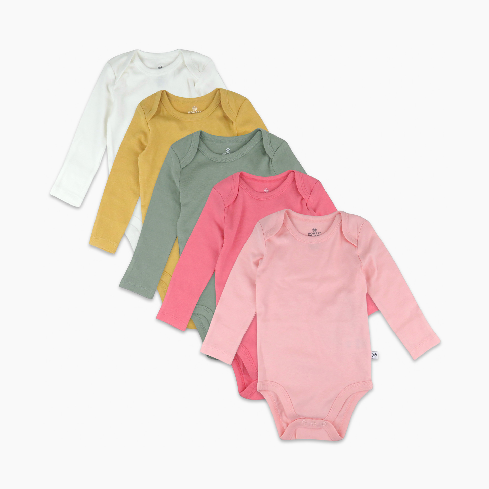 Honest Baby Clothing 5-Pack Organic Cotton Long Sleeve Bodysuit