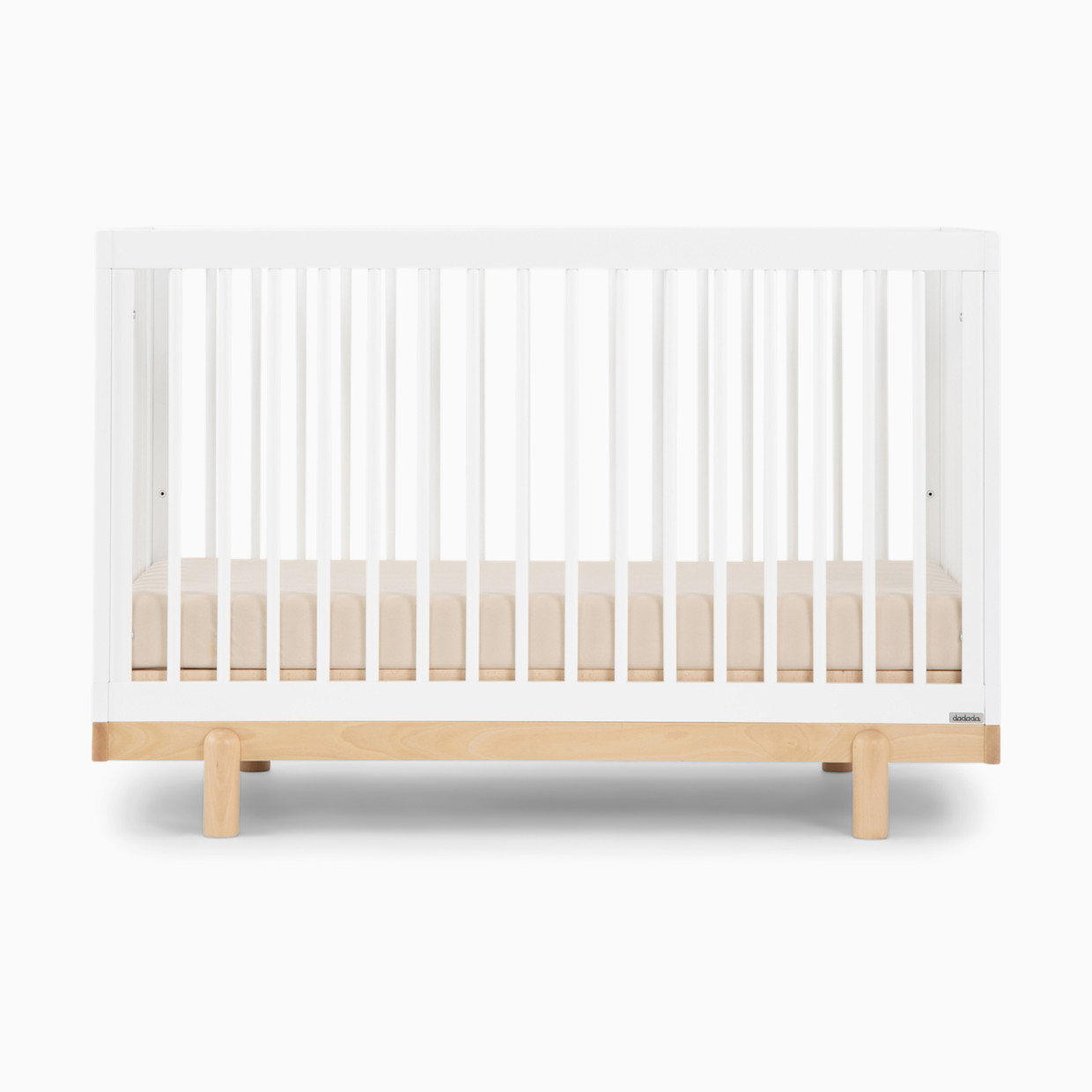 dadada Bliss 4-in-1 Convertible Crib - White/Natural.