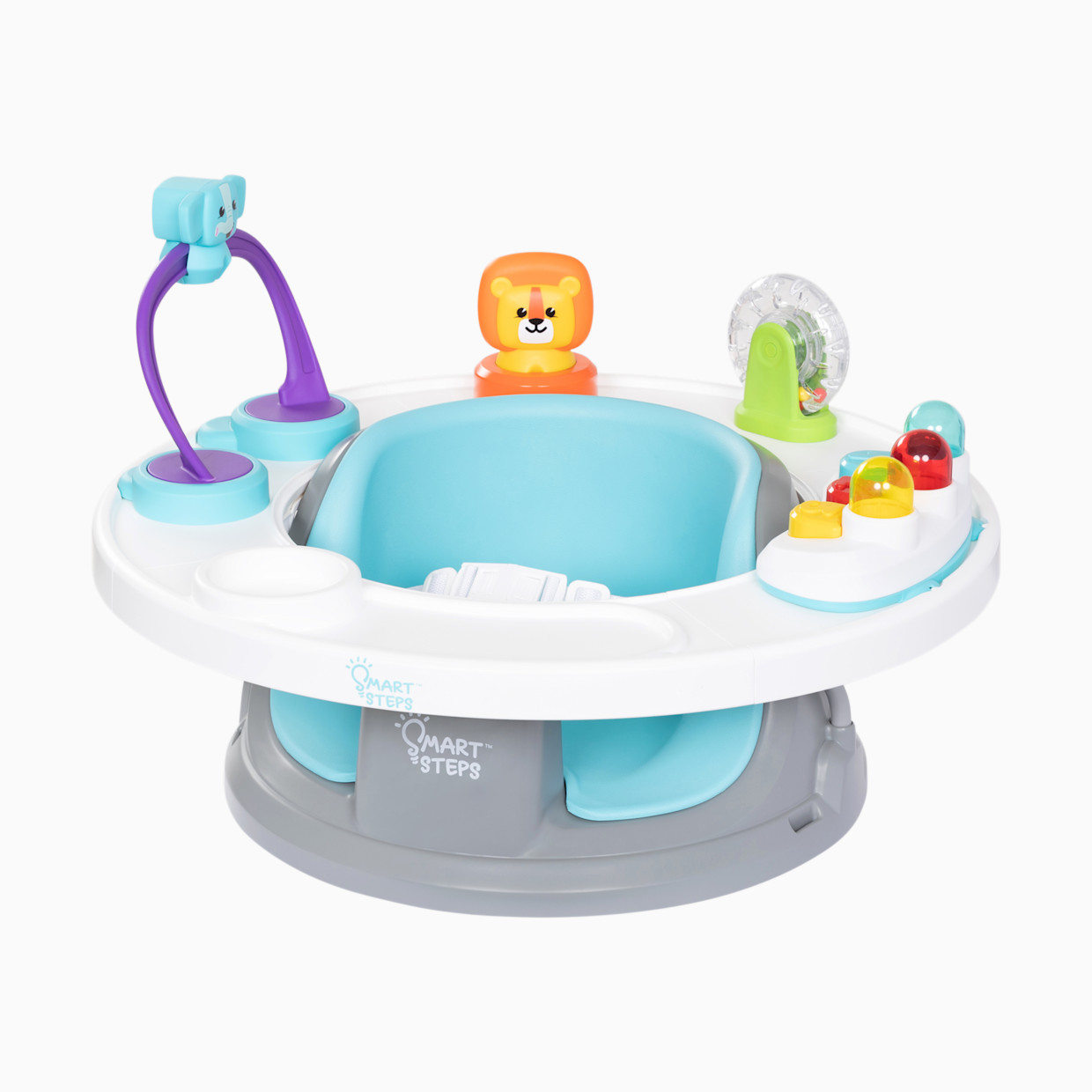 Baby Trend Smart Steps Explore N Play 5-in-1 Activity to Booster Seat - Blue Safari Fun.