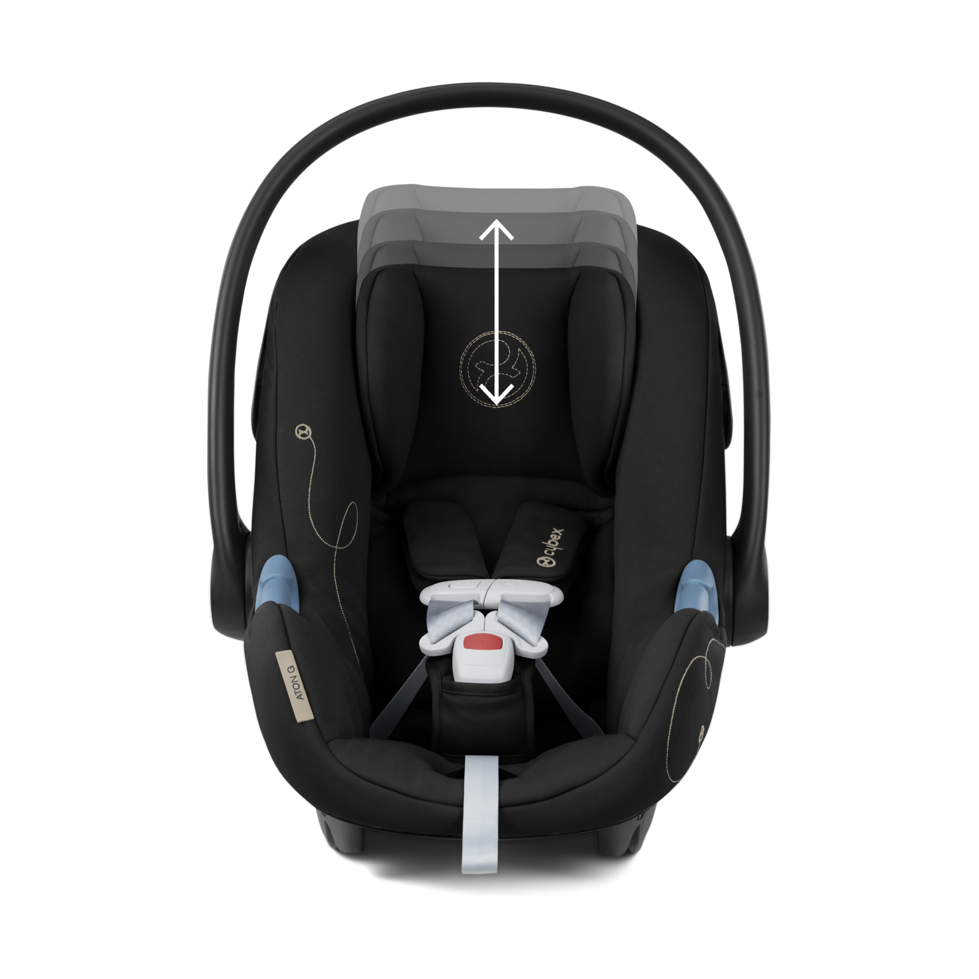 Cybex Aton G Swivel Infant Car Seat with SensorSafe - Moon Black, 1.