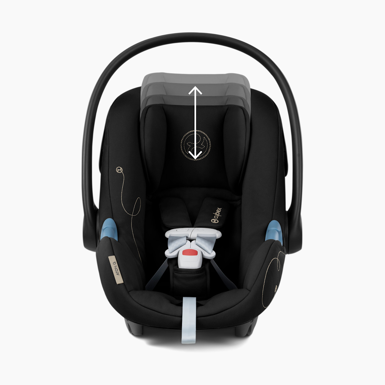 Cybex Aton G Swivel Infant Car Seat with SensorSafe - Moon Black, 1.