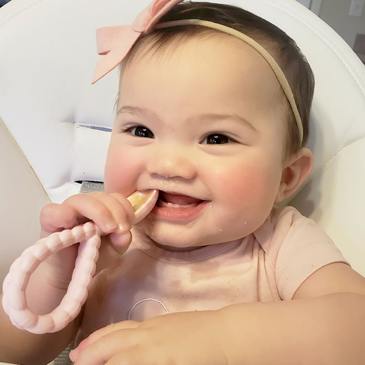 Itzy Ritzy Looped Spoon & Fork Set - Pink.