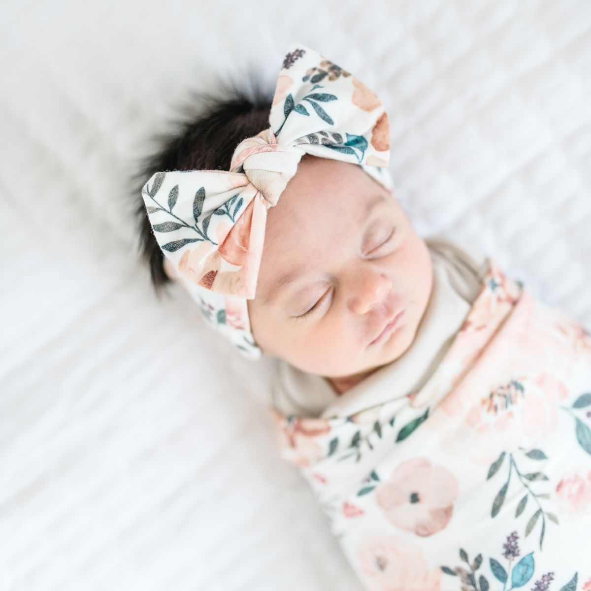 Copper Pearl Knit Headband Bow.