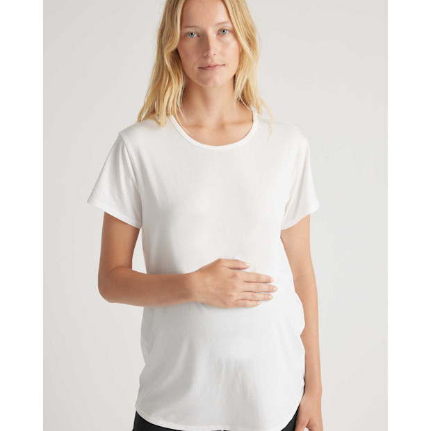 Quince Cotton Modal Maternity Crewneck Tee 2-Pack - $34.90.