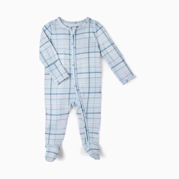 Tiny Kind Bamboo Viscose Printed 2-Way Zip Footie.