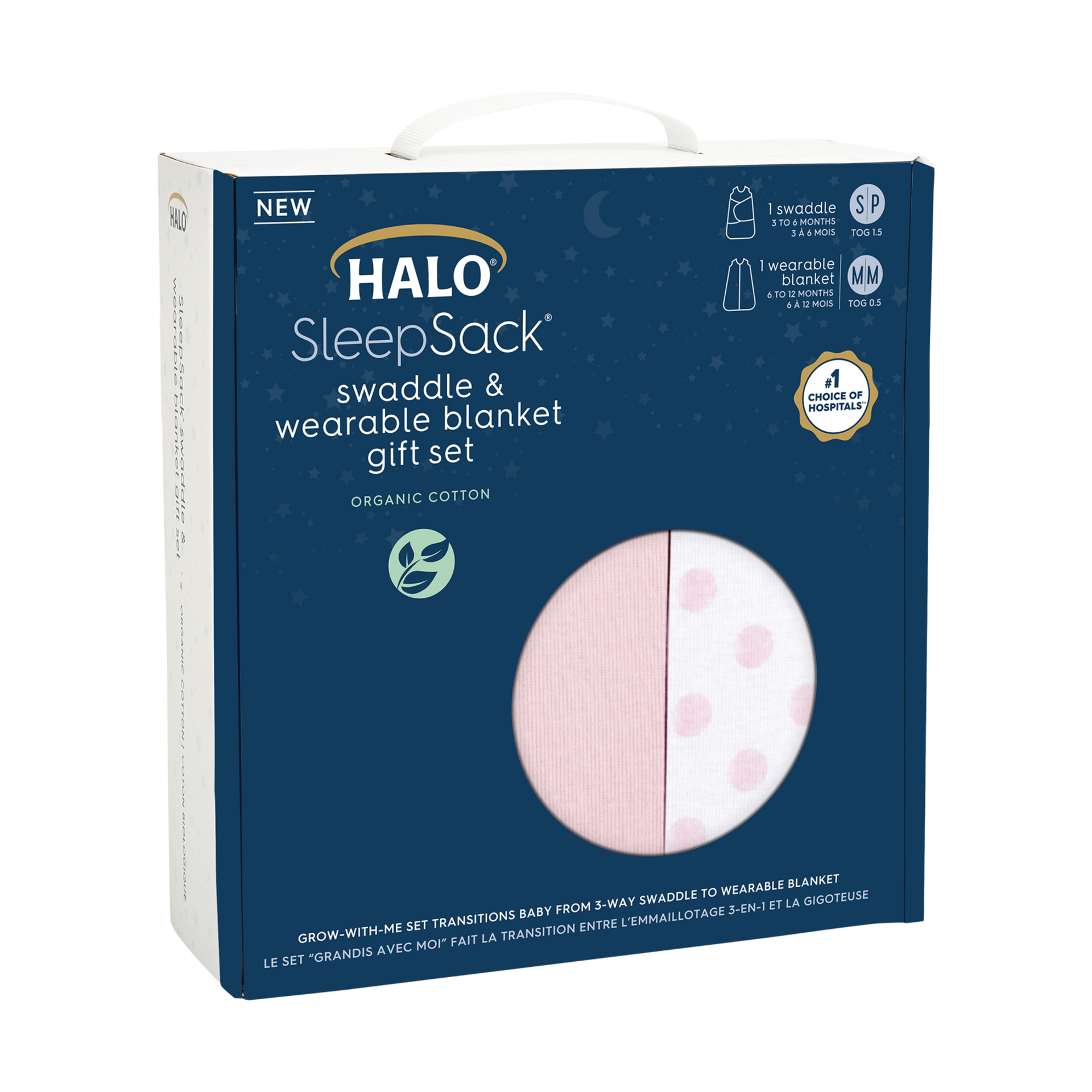 Halo 2pc Sleepsack and Swaddle Set Organic Cotton in Gift Box