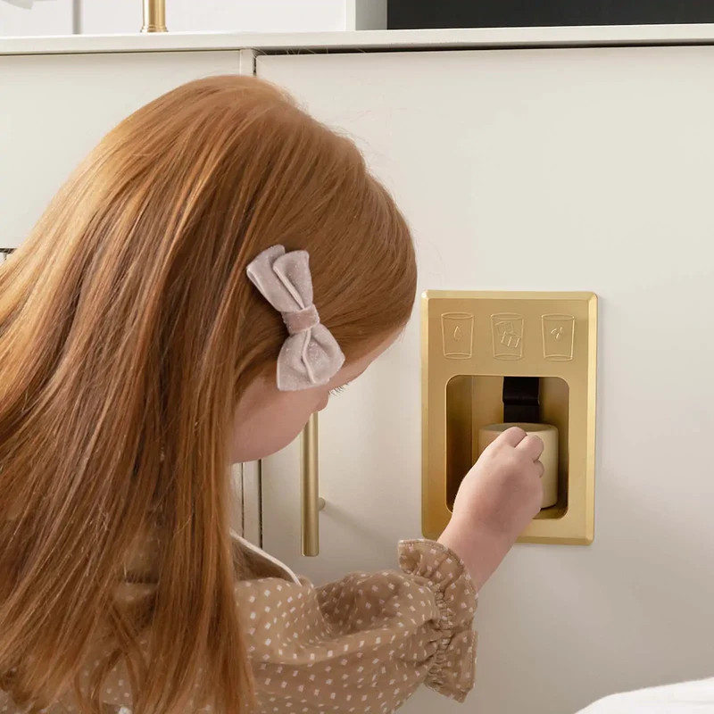 Tiny Land Play Kitchen with Running Water - Aqua Kitchen In Cream.