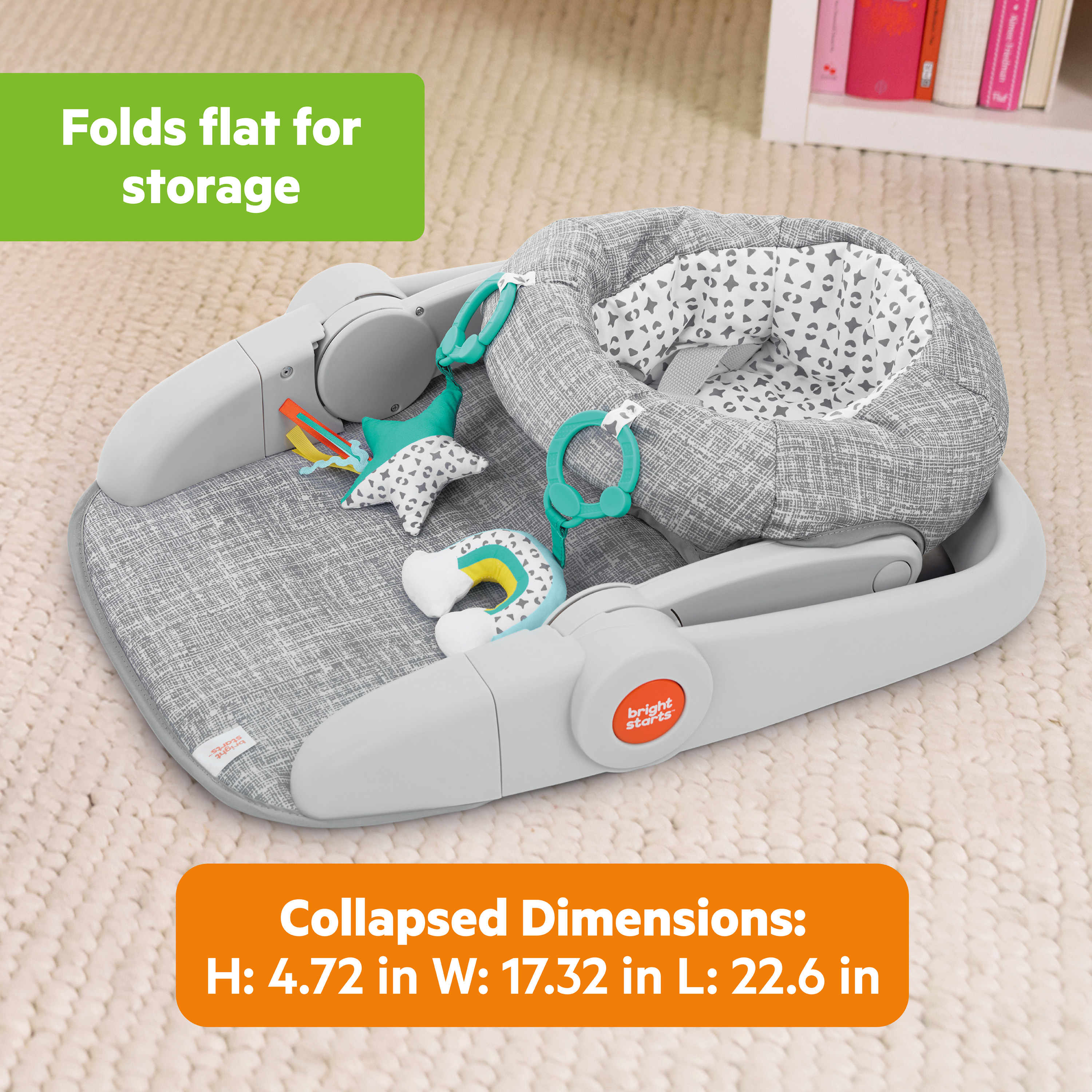 Baby Einstein Learn to Sit 2-Position Floor Seat - Heather Gray.