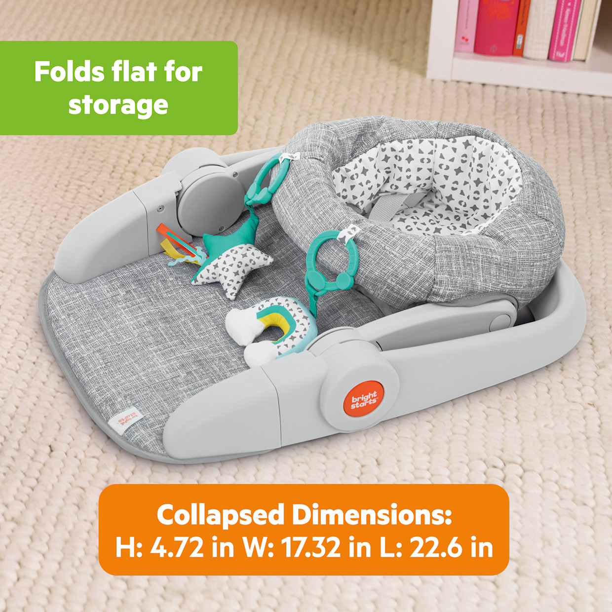 Baby Einstein Learn to Sit 2-Position Floor Seat - Heather Gray.