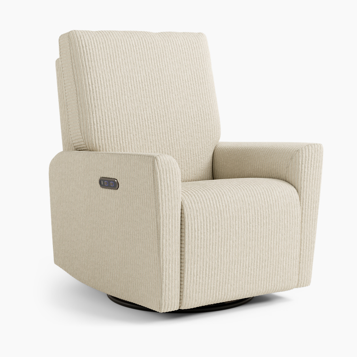 Storkcraft Santorini Deluxe Power Recliner Swivel Glider - Ivory Corduroy.