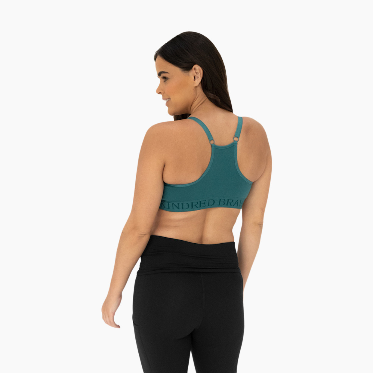 Kindred Bravely Sublime Hands-Free Pumping & Nursing Sports Bra - Teal, Small.