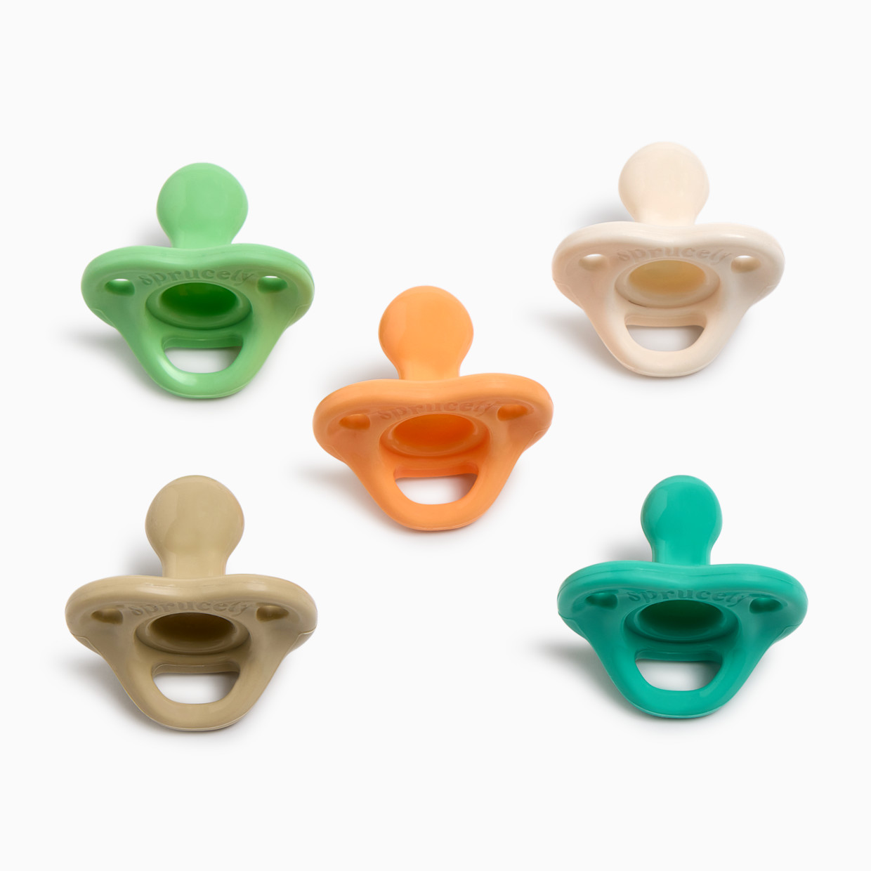 Sprucely Silicone Pacifier (5 Pack) - Multi, 0-6 M.