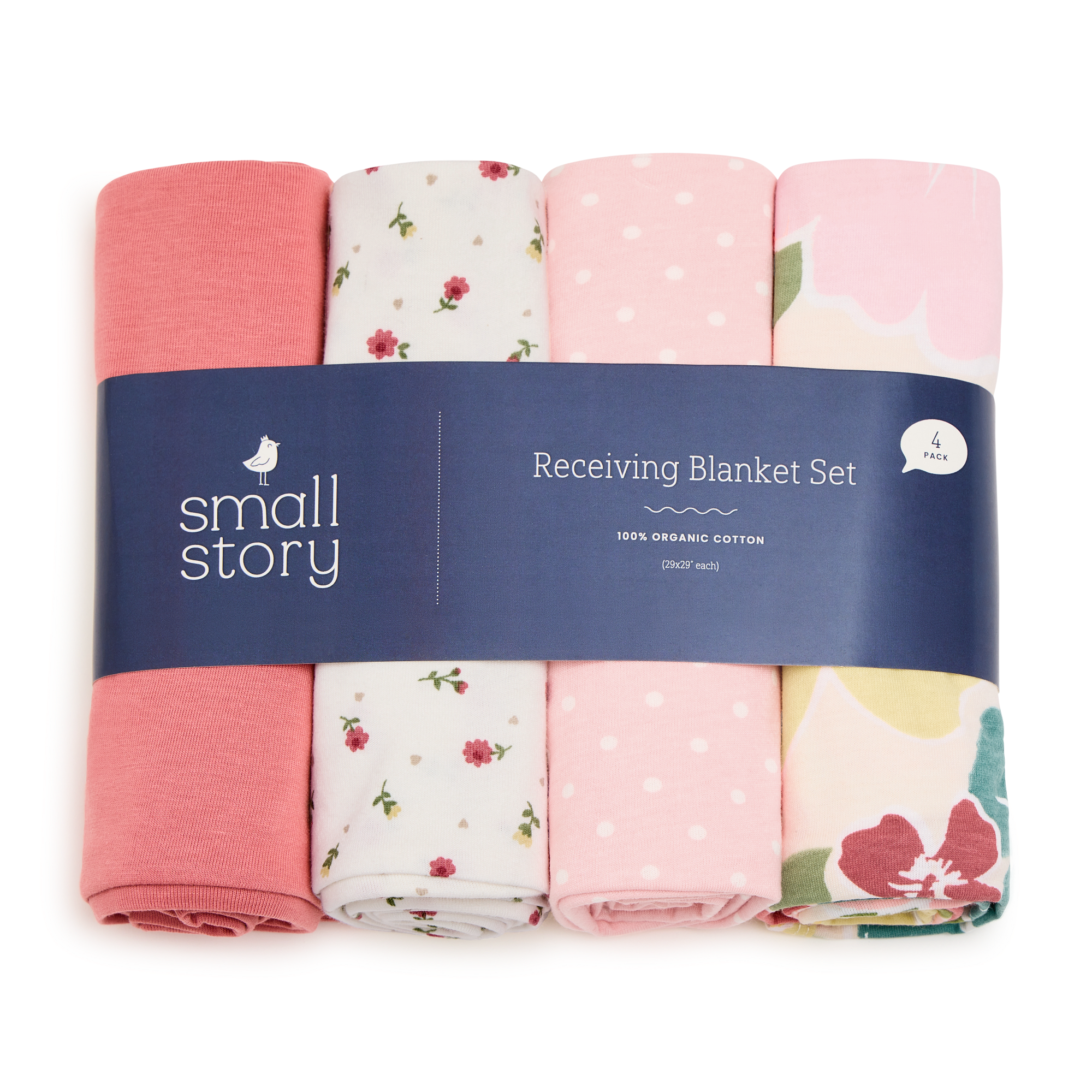Small Story Organic Cotton Receiving Blanket (4 Pack).
