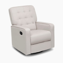 Delta Children Gavin Recliner Glider Swivel Chair Featuring LiveSmart Fabric by Culp - Stain-Resistant, Repels Moisture, Kid & Pet-Friendly Fabric, Linen