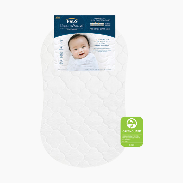 Halo Dreamweave Breathable Bassinest Replacement Pad - White.