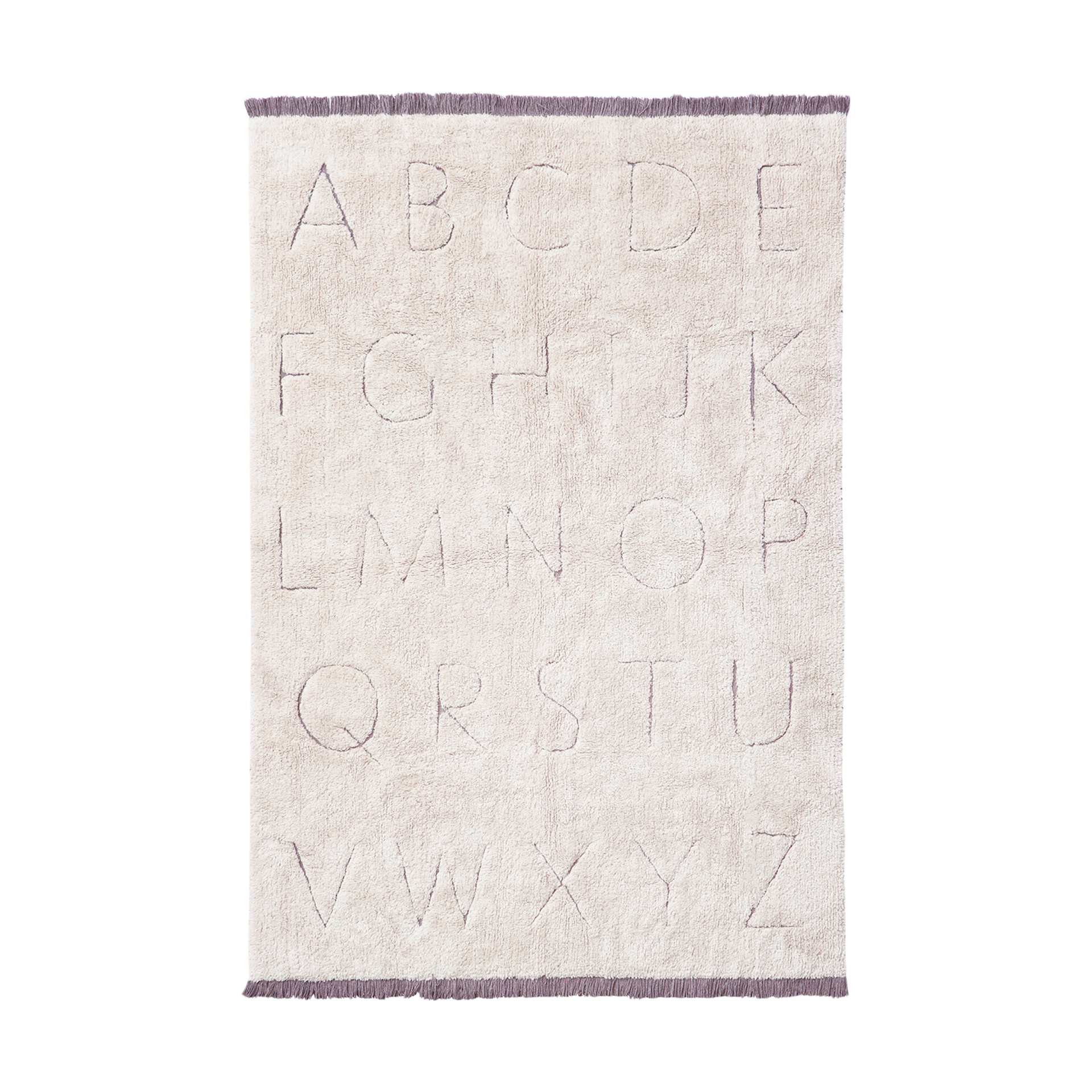 Lorena Canals ABC RugCycled Washable Rug - Natural, 4’7” X 6’7”.