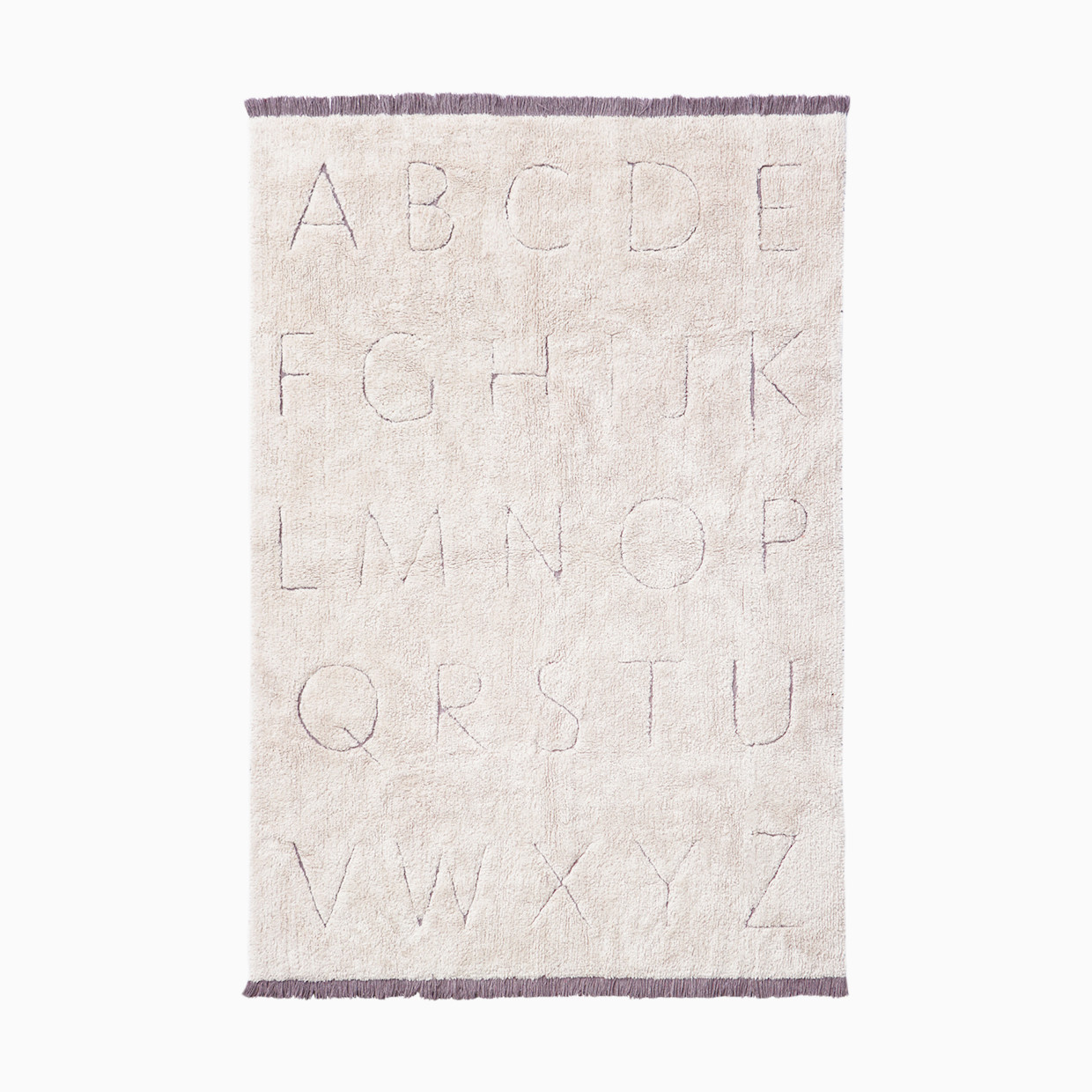 Lorena Canals ABC RugCycled Washable Rug - Natural, 4’7” X 6’7”.