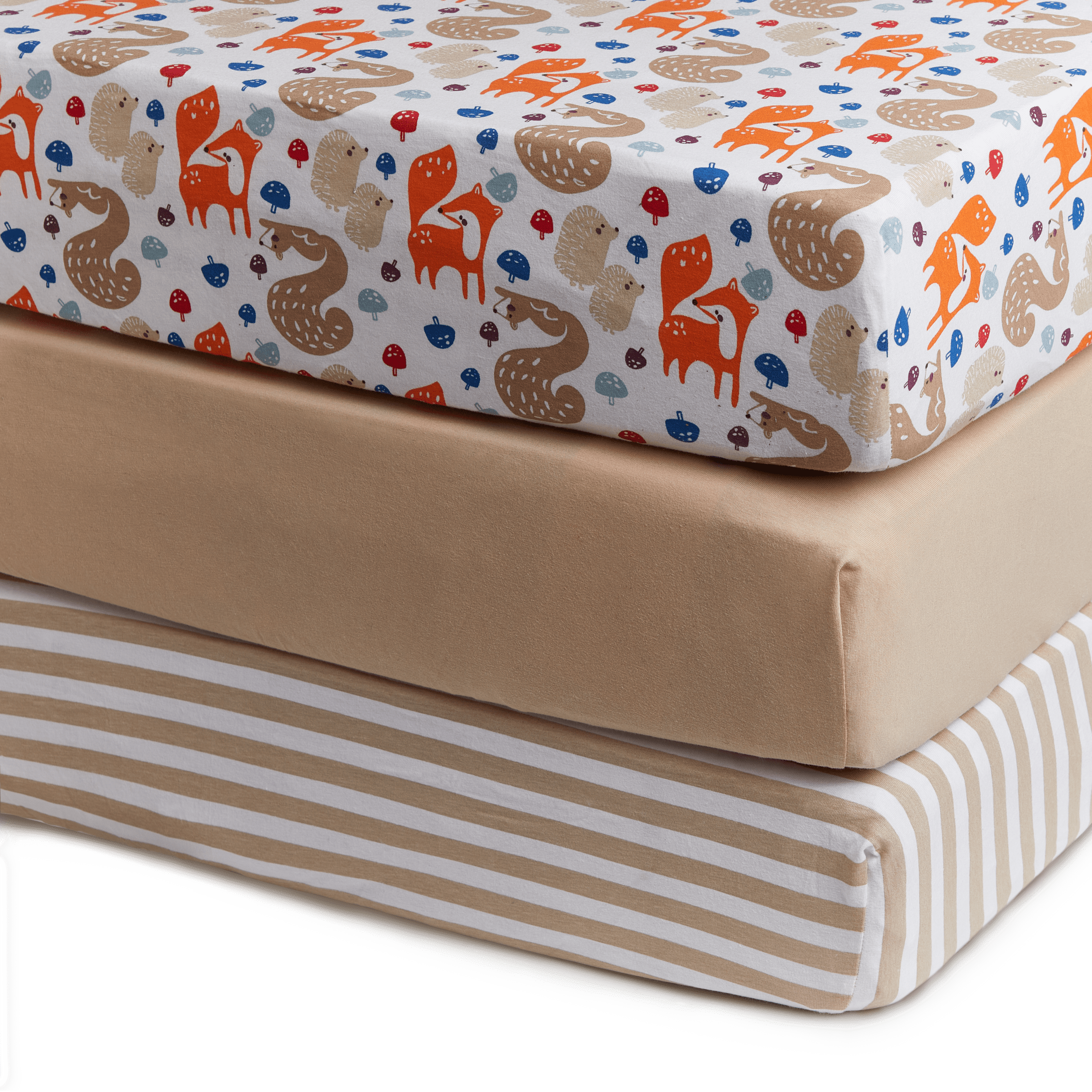 Small Story Organic Cotton Jersey Crib Sheets (3 Pack).