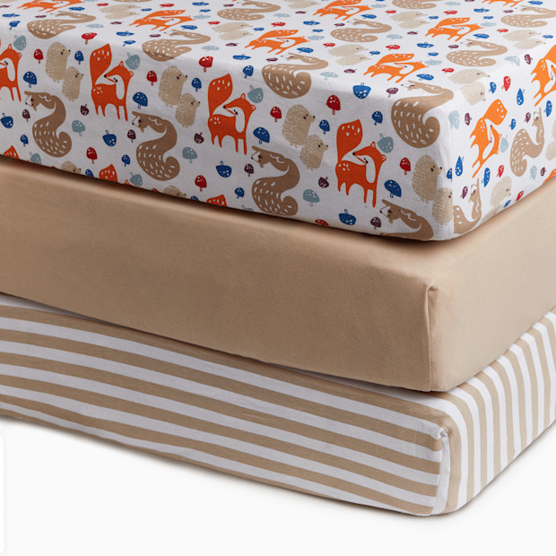 Small Story Organic Cotton Jersey Crib Sheets (3 Pack) - Wildly Cute.