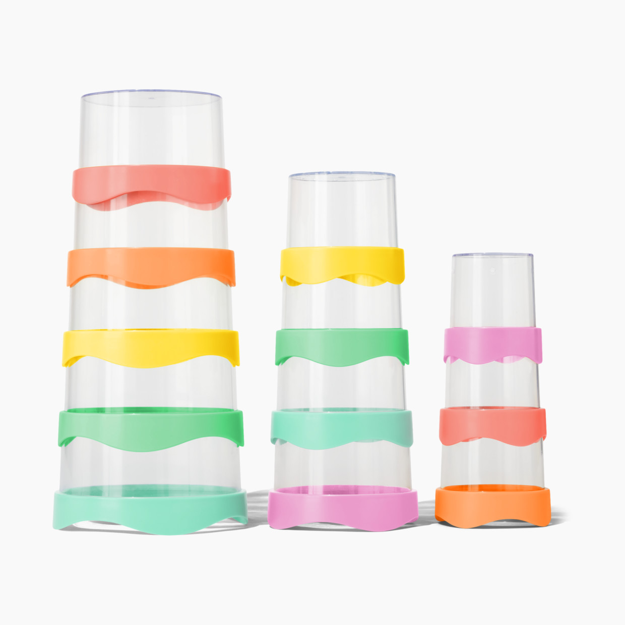 Lovevery Drip Drop Cups, Set of 12 Cups - 10 Months+.