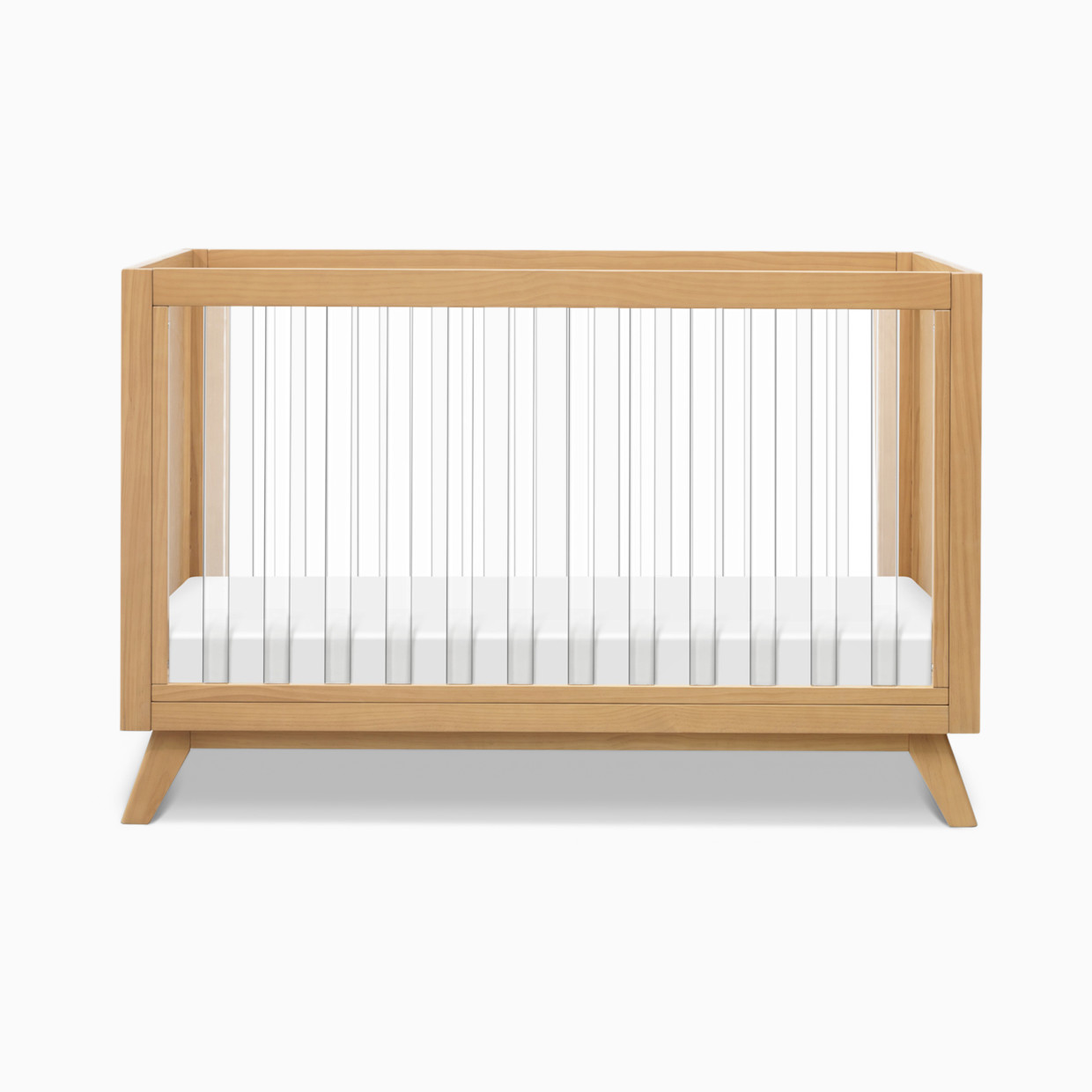 daVinci Acrylic Otto 3-in-1 Convertible Crib - Honey/Acrylic.