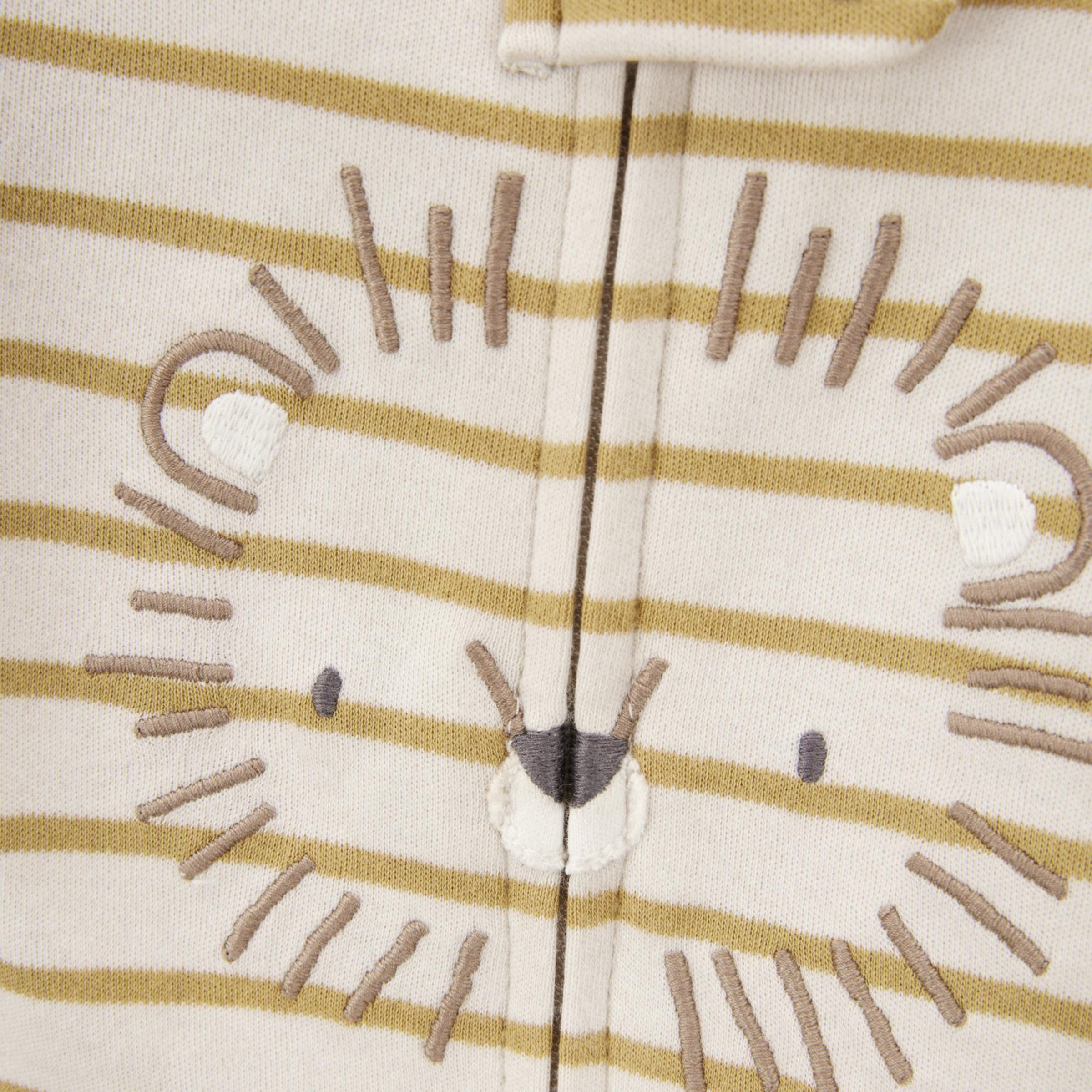 Carter's 2-Way Zip Cotton Sleep & Play Pajamas - Lion Striped, Nb.