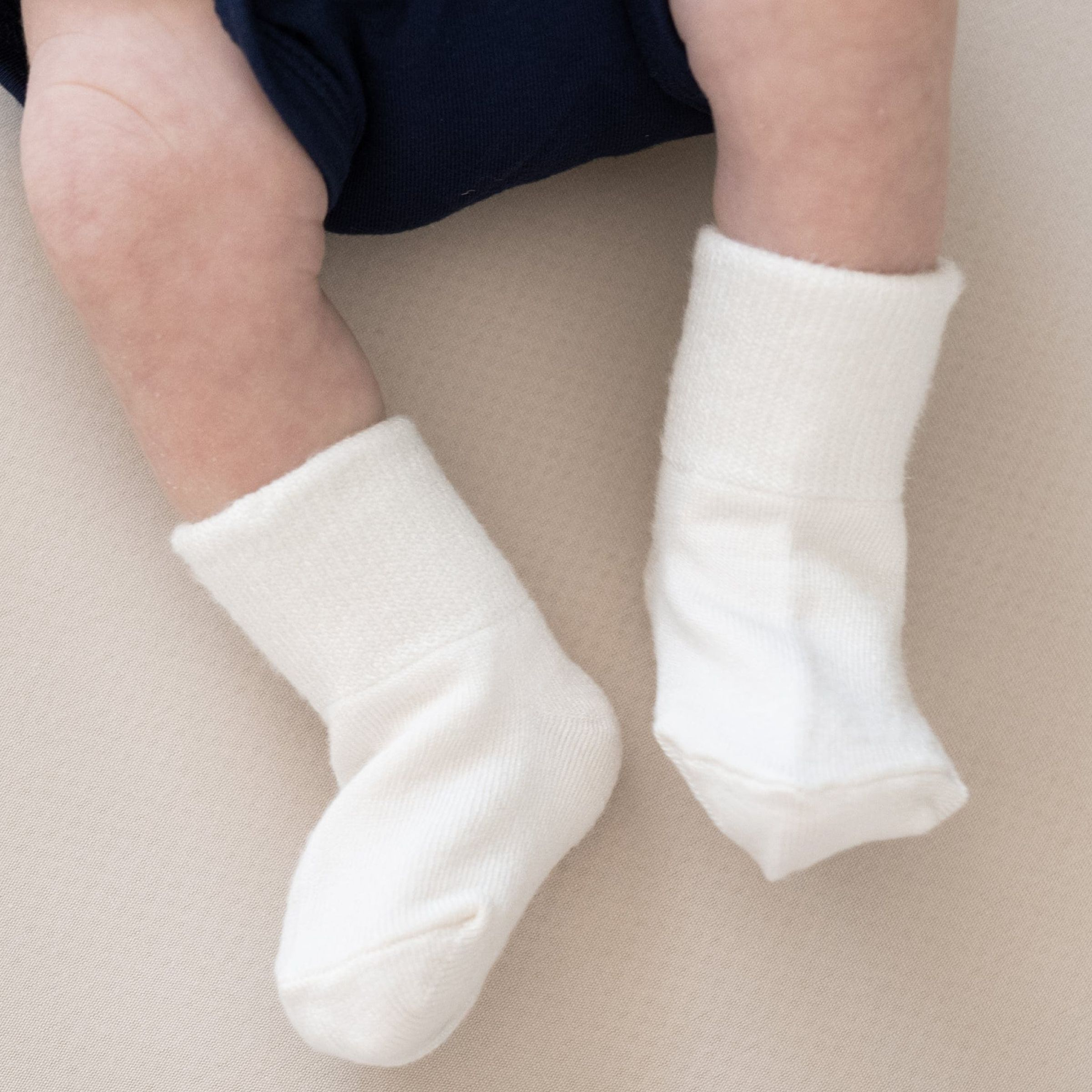 Kyte Baby Quarter Socks Combo (5 Pack) - Cloud, 0-3 M.
