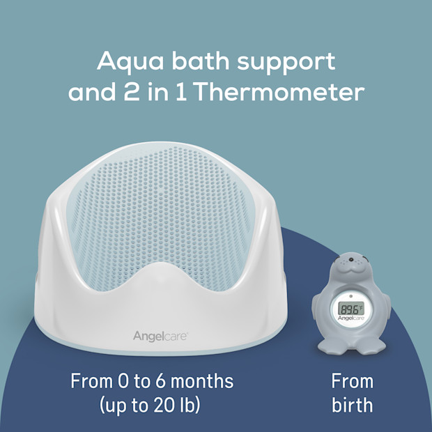 Angelcare Baby Bath Support & Thermometer Gift Bundle.