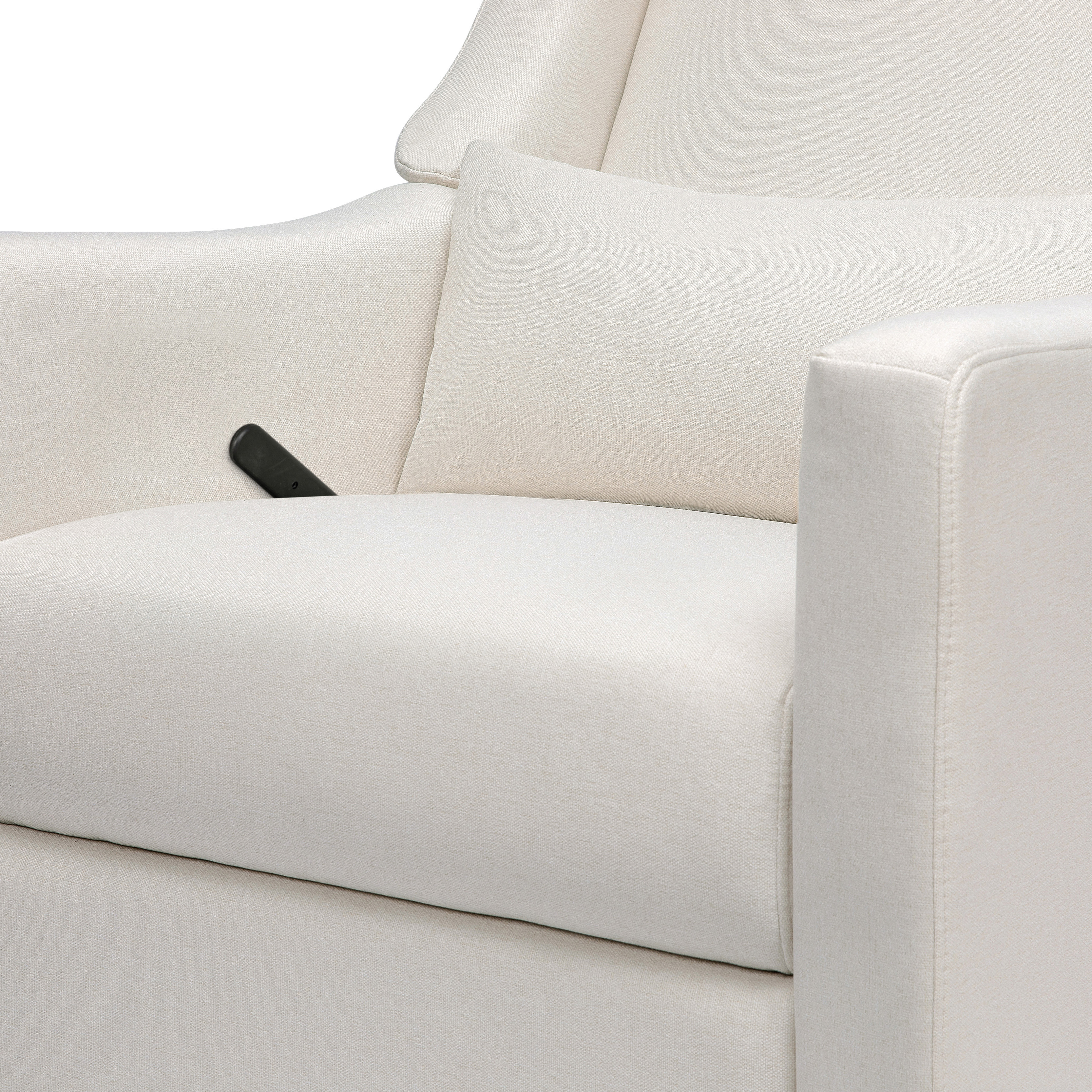 babyletto Kiwi Manual Recliner and Swivel Glider - Performance Cream Eco-Weave.