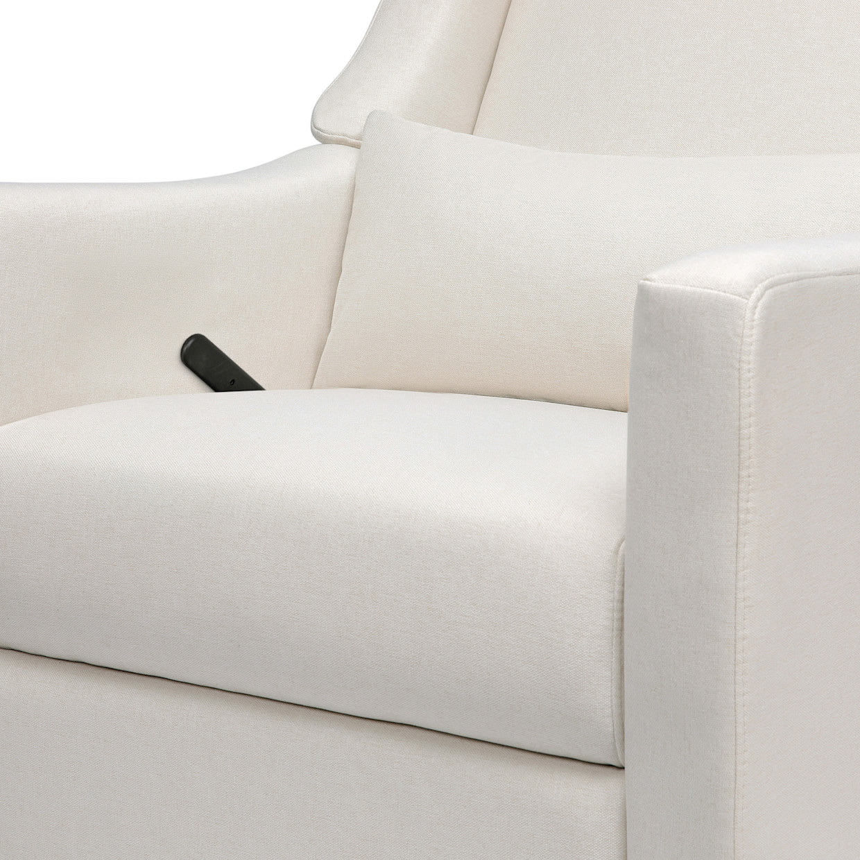 babyletto Kiwi Manual Recliner and Swivel Glider - Performance Cream Eco-Weave.