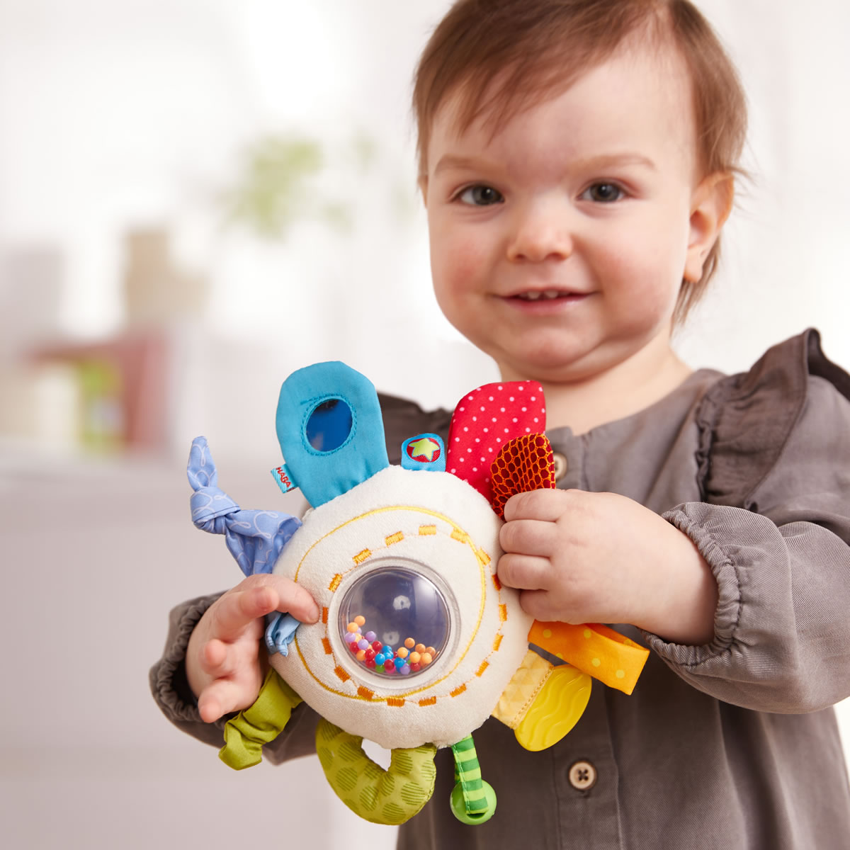 HABA Rainbow Round Teether Cuddly.