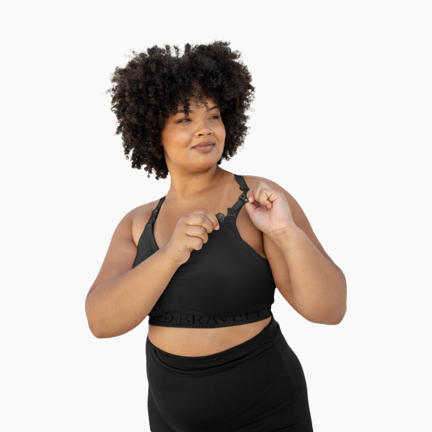 Kindred Bravely Sublime Hands-Free Pumping & Nursing Sports Bra - Black, Xx-Large-Busty.