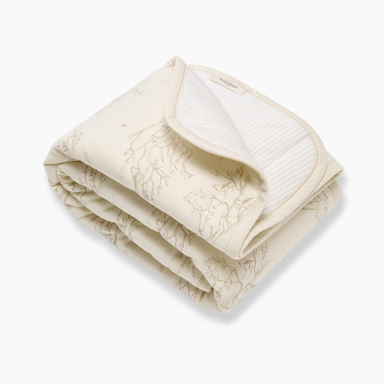 Burt's Bees Baby Reversible Organic Cotton Jersey Knit Blanket - Oat Branches.