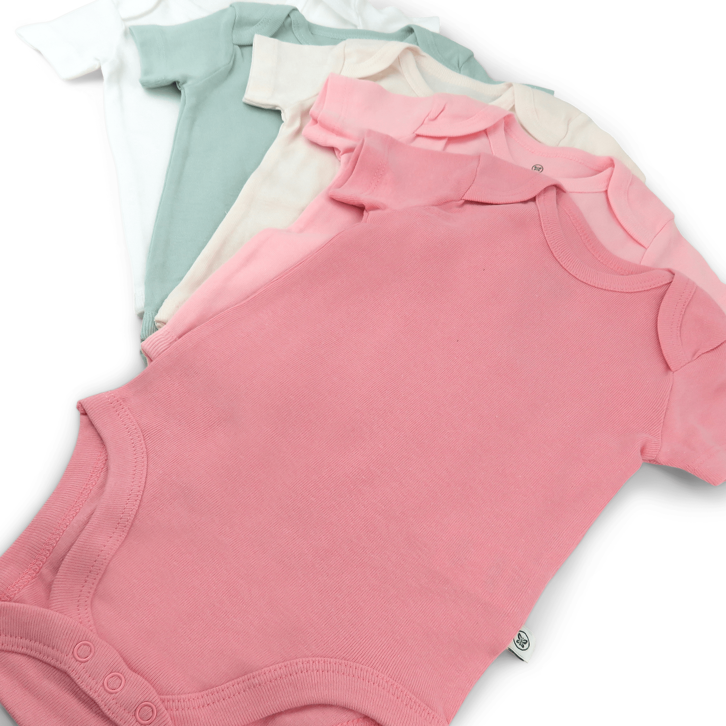 Honest Baby Clothing 5-Pack Organic Cotton Short Sleeve Bodysuits - Strawberry Cream, Newborn, 5.