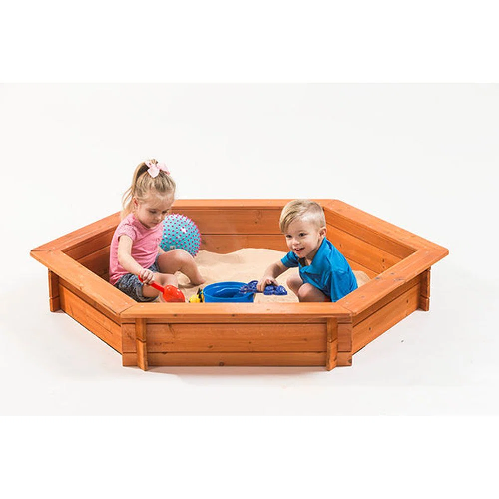 Creative Cedar Designs Hexagon Sandbox with Cover - $129.99.