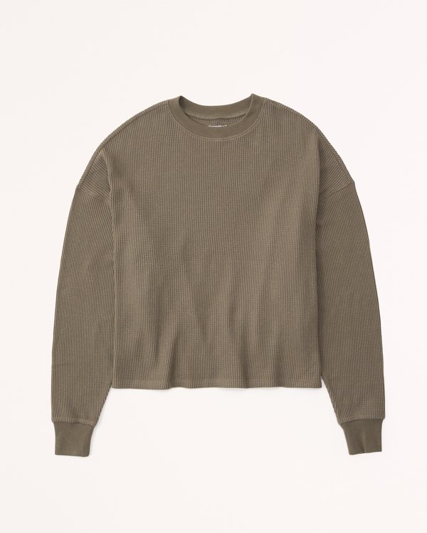 Abercrombie Long-Sleeve Oversized Waffle Tee - $40.00.