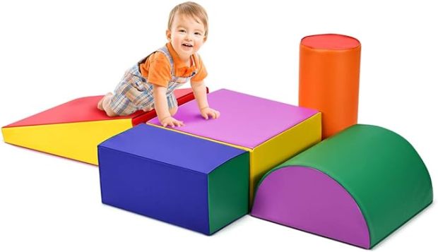 9 in 1 Foam Block Set for Kids Toddlers Crawling and Climbing Toy Ikkle