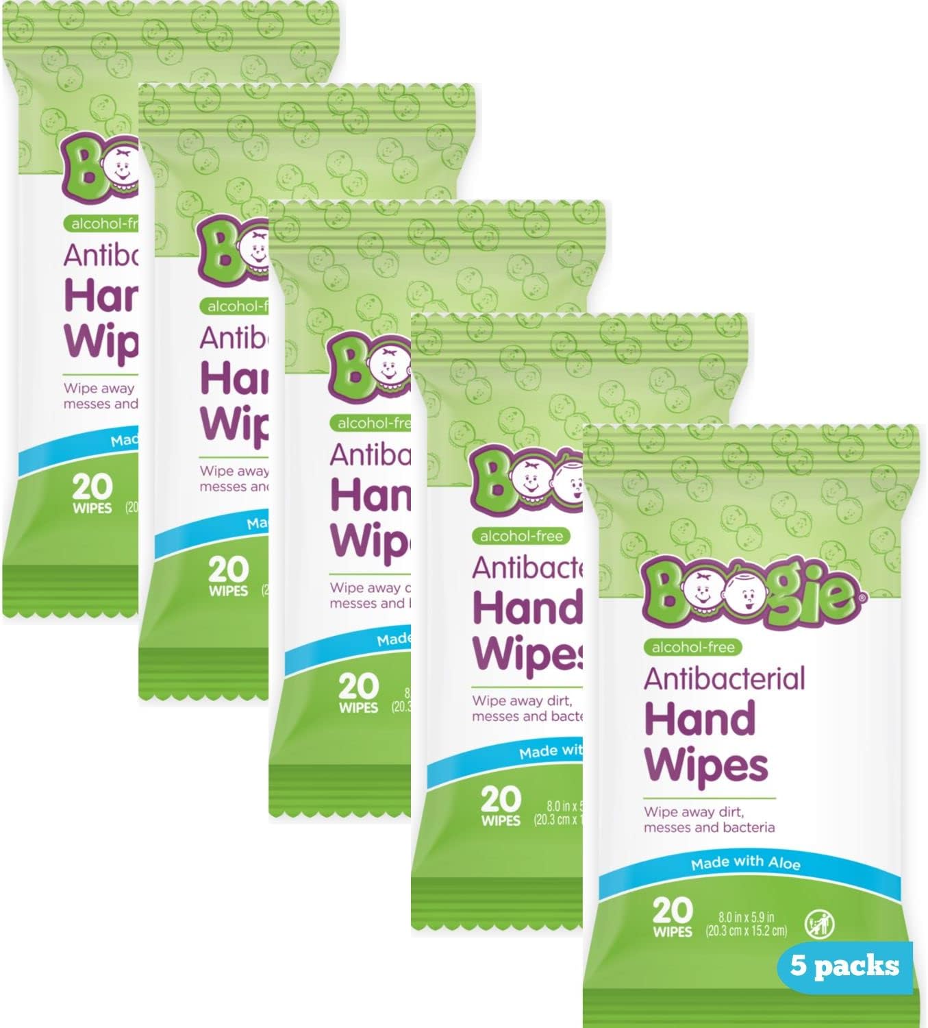 Boogie Antibacterial Hand Wipes.
