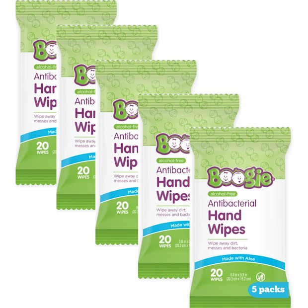 Boogie Antibacterial Hand Wipes.