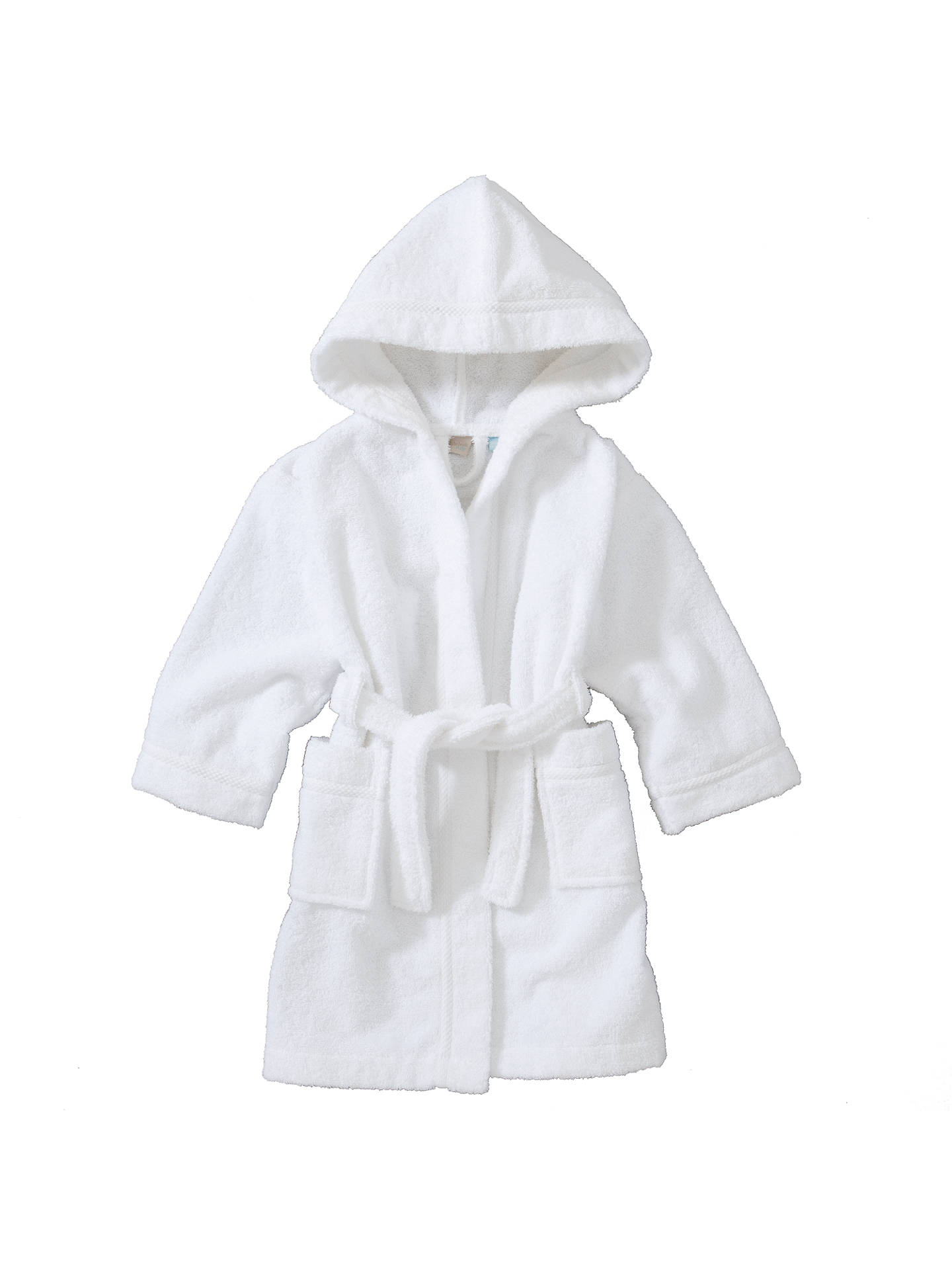 John Lewis & Partners Baby Towelling Robe, White (3-6m) - $21.31.