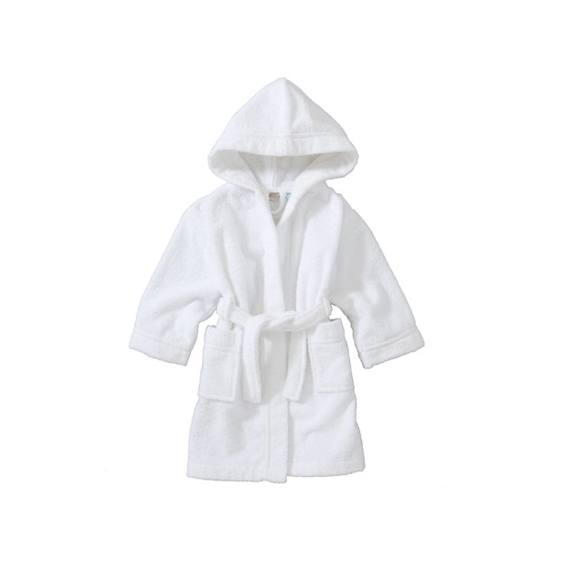 John Lewis & Partners Baby Towelling Robe, White (3-6m) - $21.31.