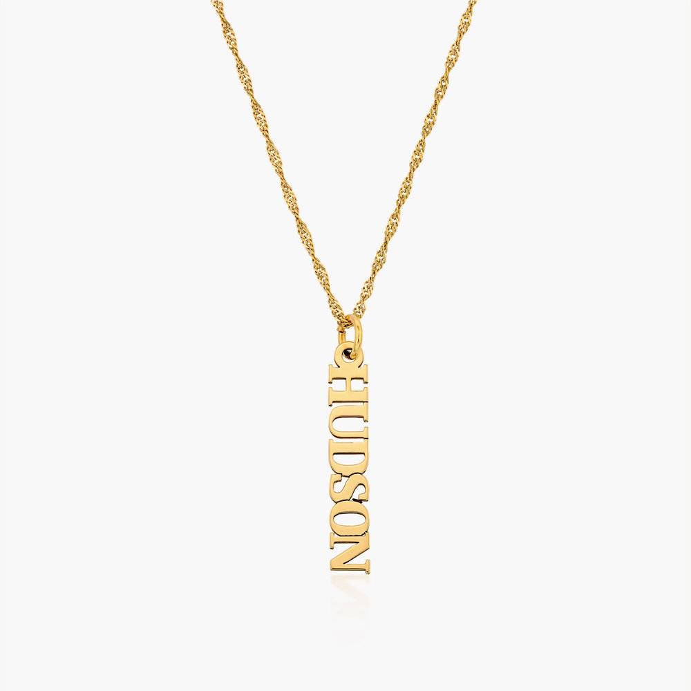 Oak and Luna Singapore Chain Name Necklace - 10k Solid Gold.