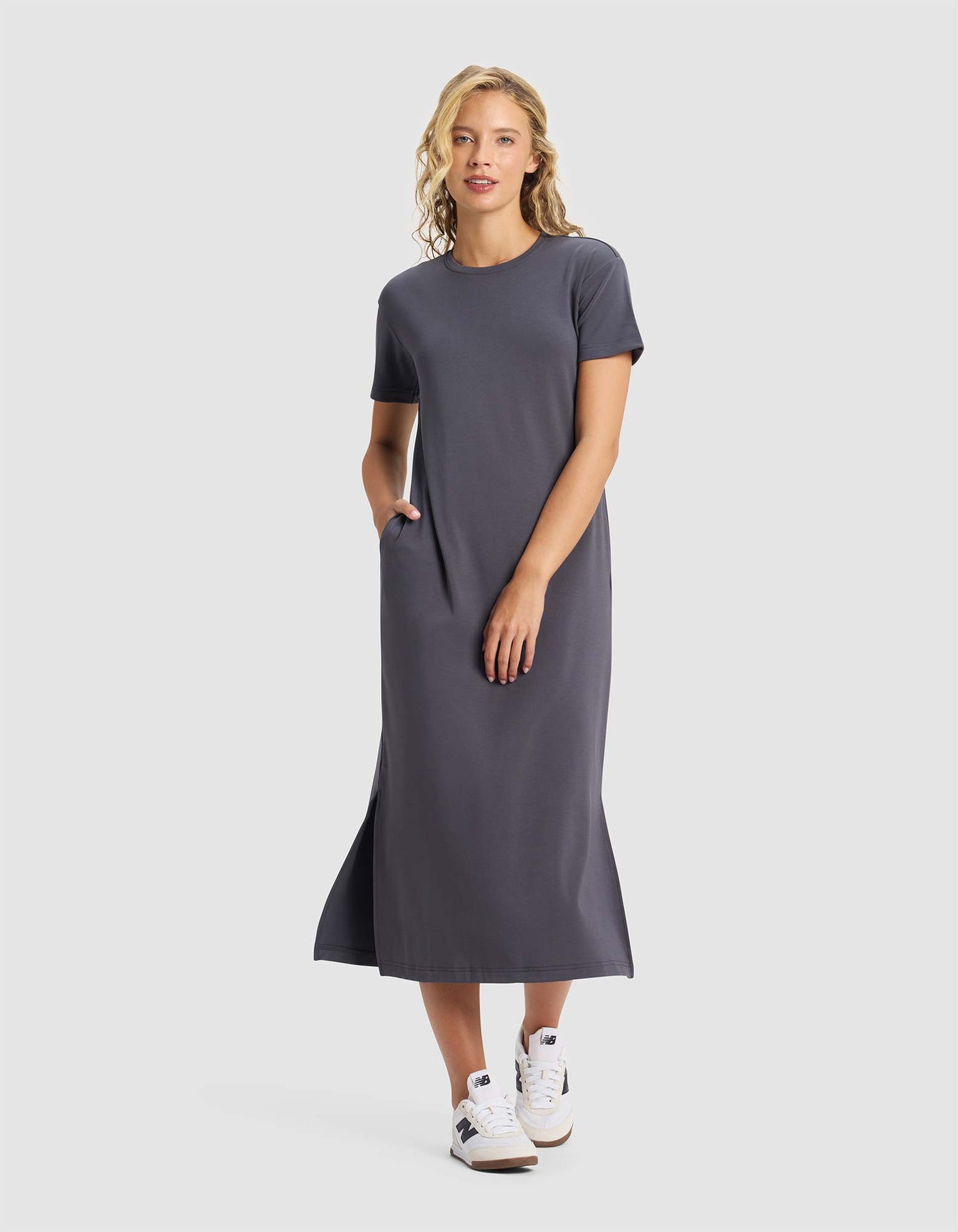 Women's Brushed Bamboo Midi Dress.