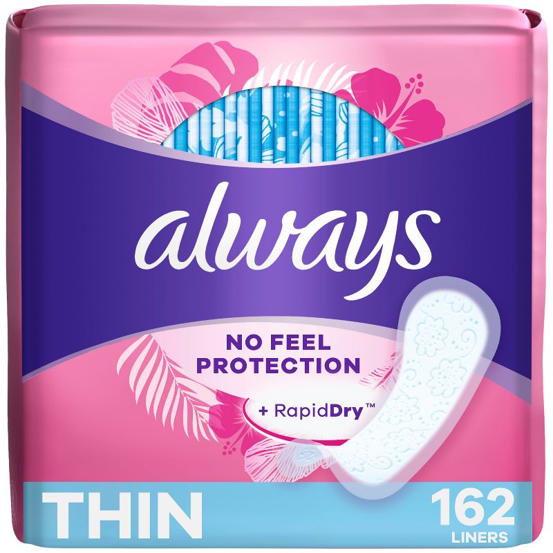 Always  Dailies Thin Unscented Panty Liners.