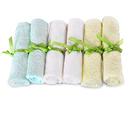 Colorful towels-9pack Suitable for Sensitive Skin Baby Registry as Shower Gift Set Baby Washcloths Natural Organic Bamboo Baby Face Towels Reusable and Extra Soft Newborn Baby Bath Washcloths