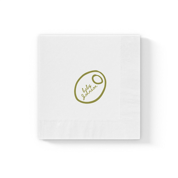 A Tini One Is On The Way Baby Shower Napkins.
