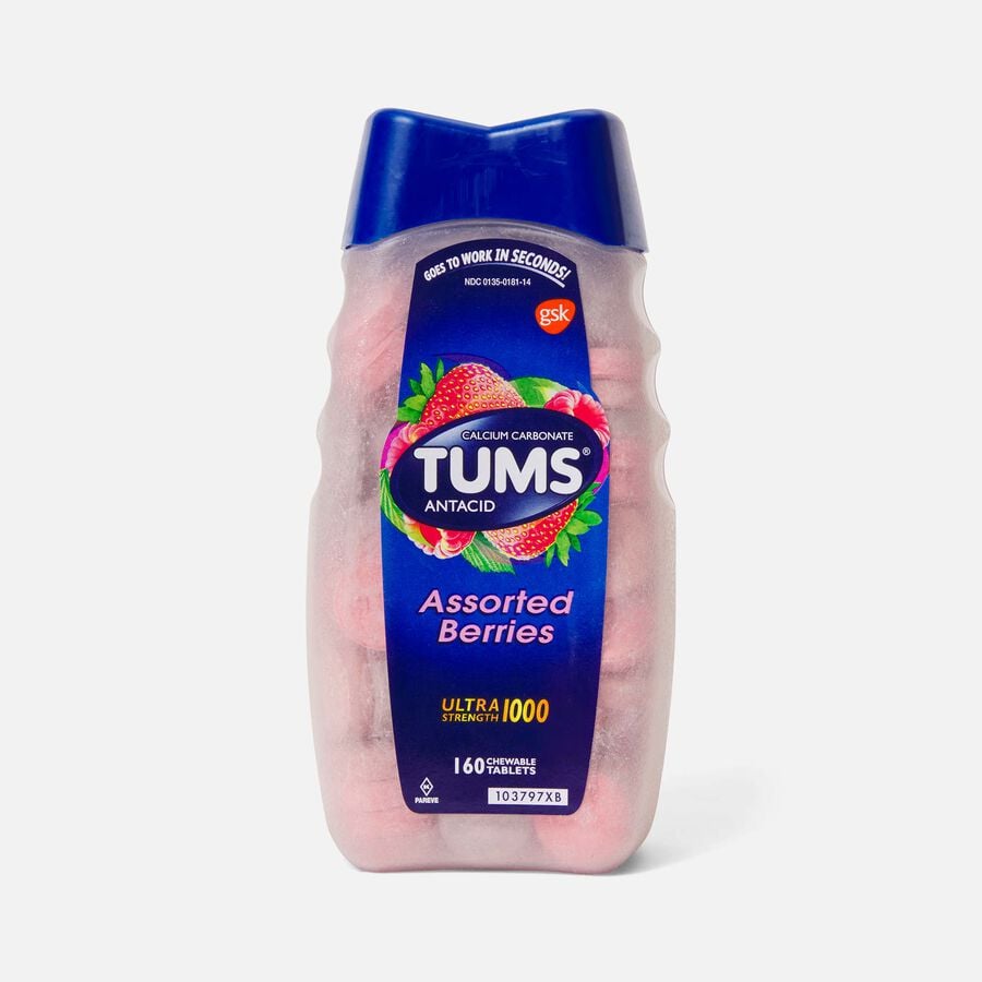 TUMS  Ultra Strength Chewable Antacid Tablets.