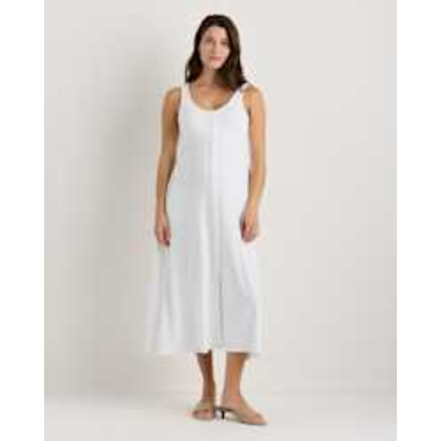 Quince Bamboo Maternity Sleeveless Button Front Dress.