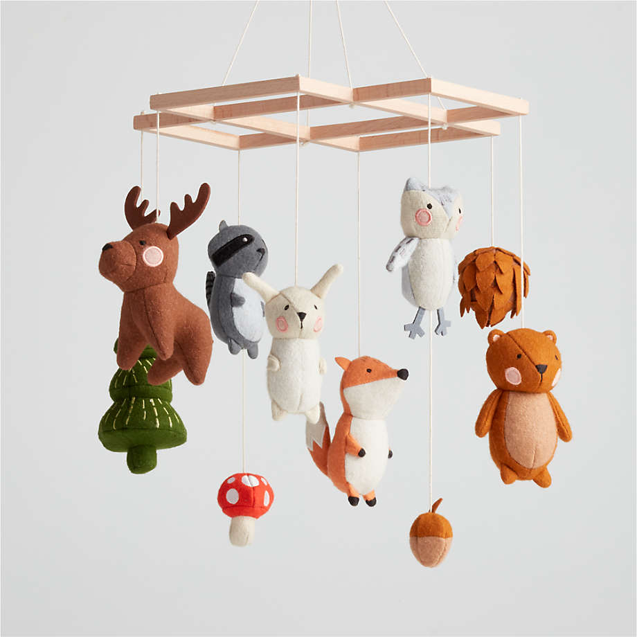 Woodland Animal Baby Nursery Mobile .