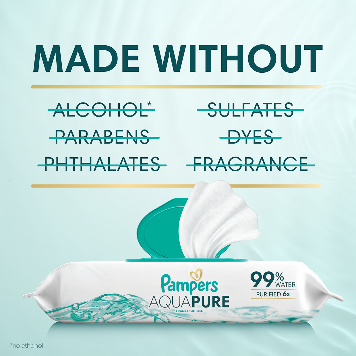 Pampers Aqua Pure Baby Wipes - 448.